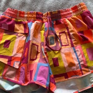 Colorful Geometric Women's Swim Shorts